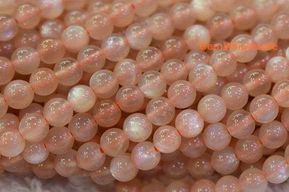 15" Natural Sunstone 4mm Round Beads,high Quality Semi-precious Stone, Shining Quality, Orange Stone 4mm