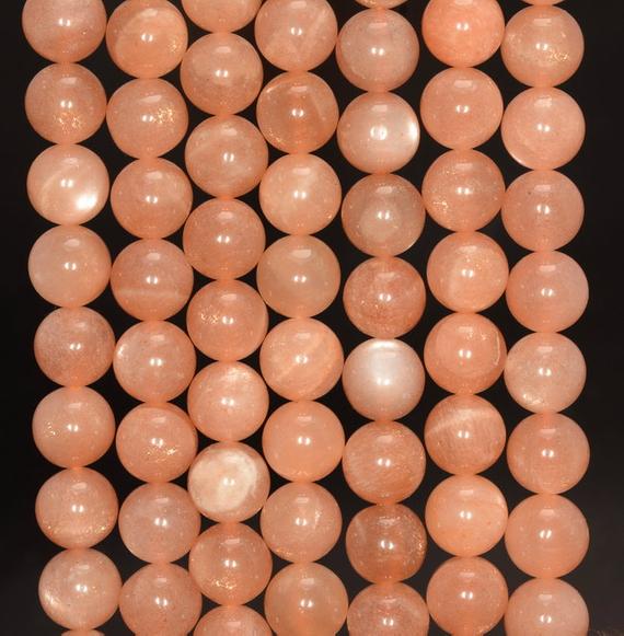 8mm Orange Sunstone Gemstone Grade Aa Round 8mm Loose Beads 15.5 Inch Full Strand (90188694-91)