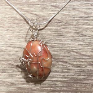 Shop Sunstone Necklaces! Sunstone wire wrapped gemstone pendant necklace, wire wrap natural raw crystal stone necklace, gift for her | Natural genuine Sunstone necklaces. Buy crystal jewelry, handmade handcrafted artisan jewelry for women.  Unique handmade gift ideas. #jewelry #beadednecklaces #beadedjewelry #gift #shopping #handmadejewelry #fashion #style #product #necklaces #affiliate #ad