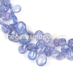 Shop Tanzanite Beads! Tanzanite Smooth Pear Shape Beads, Tanzanite Plain Beads, Tanzanite Pear Shape Beads, Tanzanite Briolette, Tanzanite Pear, Tanzanite Beads | Natural genuine beads Tanzanite beads for beading and jewelry making.  #jewelry #beads #beadedjewelry #diyjewelry #jewelrymaking #beadstore #beading #affiliate #ad