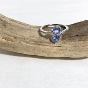 Shop Tanzanite Rings! Genuine Tanzanite (1.50 ct) Forever Us Ring, Silver Ring. US Size 8.5 | Natural genuine Tanzanite rings, simple unique handcrafted gemstone rings. #rings #jewelry #shopping #gift #handmade #fashion #style #affiliate #ad
