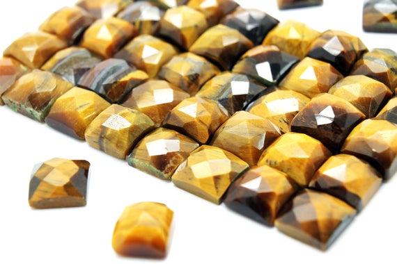 Square Cabochons,square Tiger Eye,square Gemstones,jewelry Making Supplies,jewelry Wholesale,cabochons Wholesale - Aa Quality