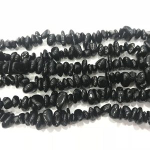 Shop Tourmaline Chip & Nugget Beads! Natural Tourmaline 5-8mm Chips Genuine Loose Black Nugget Beads 34 inch Jewelry Supply Bracelet Necklace Material Support Wholesale | Natural genuine chip Tourmaline beads for beading and jewelry making.  #jewelry #beads #beadedjewelry #diyjewelry #jewelrymaking #beadstore #beading #affiliate #ad