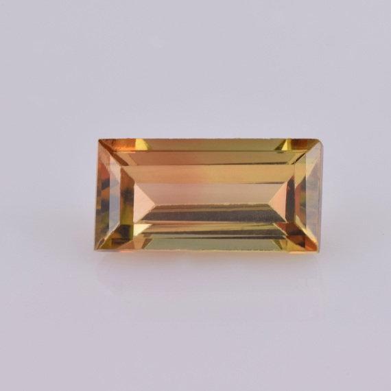 1 Cts Natural Bi Color Tourmaline 8x4x3.3 Mm Baguette Loose Gemstone - 100% Natural Tourmaline Gemstone - Multi Color Tourmaline -tubio-1016