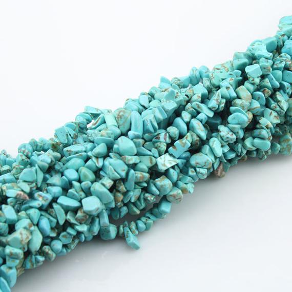 220 Pieces,long Strand,turquoise Beads,nugget Irregular Beads ,gemstone Beads---5*10mm---35 Inches---bt009