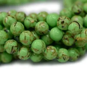 Shop Turquoise Round Beads! 15.5" 8mm Turquoise Beads With Shell Inlay green color round beads, shell mix turquoise powder, green gemstone, semi-precious stone, XGTO | Natural genuine round Turquoise beads for beading and jewelry making.  #jewelry #beads #beadedjewelry #diyjewelry #jewelrymaking #beadstore #beading #affiliate #ad