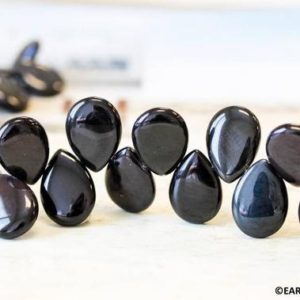XL/ Rainbow Obsidian 18x25mm Flat Pear Drop Beads 15.5" strand Natural Black Gemstone Flat Pear Drop Well Polished For Jewelry Making | Natural genuine other-shape Gemstone beads for beading and jewelry making.  #jewelry #beads #beadedjewelry #diyjewelry #jewelrymaking #beadstore #beading #affiliate #ad