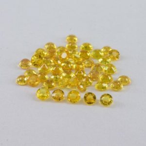 Shop Yellow Sapphire Stones & Crystals! 4×4 mm Natural Yellow Sapphire Faceted Cut Round Precious Loose Gemstone – 100% Natural Sapphire Gemstone – Yellow Sapphire Round – SAYLU | Natural genuine stones & crystals in various shapes & sizes. Buy raw cut, tumbled, or polished gemstones for making jewelry or crystal healing energy vibration raising reiki stones. #crystals #gemstones #crystalhealing #crystalsandgemstones #energyhealing #affiliate #ad