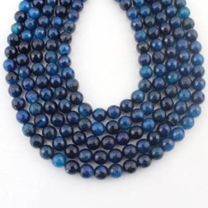 Shop Agate Faceted Beads! 8mm Dark blue Faceted Agate Beads, Gemstone Beads,Rondelle Beads,Loose Round Beads, Dark Blue Sapphire Beads For DIY Jewelry Necklace–EB318 | Natural genuine faceted Agate beads for beading and jewelry making.  #jewelry #beads #beadedjewelry #diyjewelry #jewelrymaking #beadstore #beading #affiliate #ad