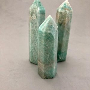 Shop Amazonite Points & Wands! Amazonite Point | Natural genuine stones & crystals in various shapes & sizes. Buy raw cut, tumbled, or polished gemstones for making jewelry or crystal healing energy vibration raising reiki stones. #crystals #gemstones #crystalhealing #crystalsandgemstones #energyhealing #affiliate #ad