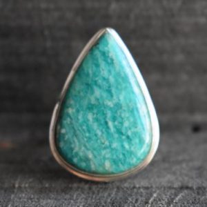 Shop Amazonite Rings! amazonite ring,925 silver ring,natural amazonite ring,green amazonite ring,amazonite gemstone ring,triangle shape ring | Natural genuine Amazonite rings, simple unique handcrafted gemstone rings. #rings #jewelry #shopping #gift #handmade #fashion #style #affiliate #ad