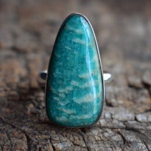 Shop Amazonite Rings! natural green amazonite ring,925 silver ring,green amazonite ring,amazonite,natural amazonite ring,amazonite gemstone ring,drop shape ring | Natural genuine Amazonite rings, simple unique handcrafted gemstone rings. #rings #jewelry #shopping #gift #handmade #fashion #style #affiliate #ad