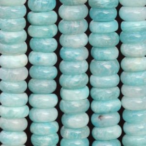 Shop Amazonite Rondelle Beads! 39 Pcs – 10-11x4MM Genuine Natural Blue Green Amazonite Beads Grade AA Rondelle Gemstone Loose Beads (107899) | Natural genuine rondelle Amazonite beads for beading and jewelry making.  #jewelry #beads #beadedjewelry #diyjewelry #jewelrymaking #beadstore #beading #affiliate #ad