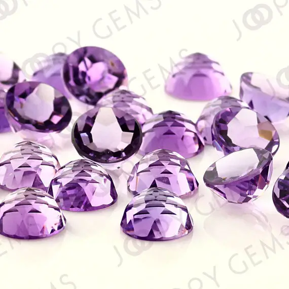 Amethyst (brazilian) Rose Cut Cabochon 10mm Round - Per Stone