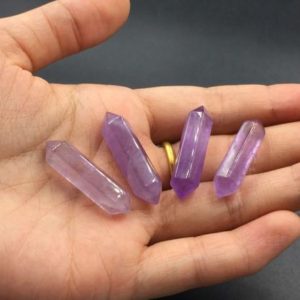 Shop Amethyst Points & Wands! Amethyst Point Wand Double Terminated Natural Purple Amethyst Quartz Crystal Wand Point Perfect for Jewelry Making Mineral Healing Stone OB | Natural genuine stones & crystals in various shapes & sizes. Buy raw cut, tumbled, or polished gemstones for making jewelry or crystal healing energy vibration raising reiki stones. #crystals #gemstones #crystalhealing #crystalsandgemstones #energyhealing #affiliate #ad