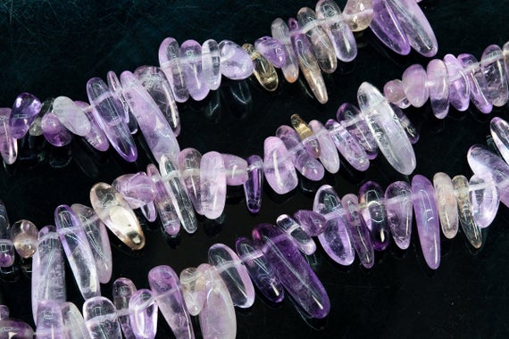 12-24x3-5mm Purple Yellow Ametrine Beads Stick Pebble Chip Grade Aaa Genuine Natural Gemstone Beads 16"/8" Bulk Lot Options (111231-3334)