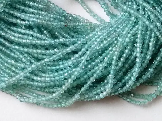 2-2.5mm Blue Apatite Faceted Rondelle Beads, Blue Apatite Micro Faceted Rondelles, Apatite Beads For Jewelry (1st To 5st Options) - Nt56