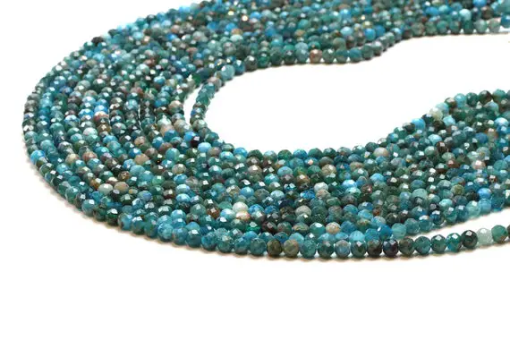 Apatite Beads,gemstone Beads,semiprecious Beads,natural Beads,earth Minded Beads,energy Beads,ocean Beads,diy Supplies - 16" Strand