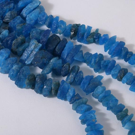 Malagasy Neon Apatite Rough Nuggets 20 Cm 4 - 5 Mm Approx