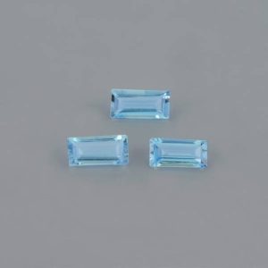 Shop Aquamarine Shapes! 6x3x1.8 mm Natural Aquamarine Faceted Cut Baguette 3 Pieces 0.79  cts Loose Gemstone – 100% Natural Genuine Aquamarine Gemstone – AQBLU-1105 | Natural genuine stones & crystals in various shapes & sizes. Buy raw cut, tumbled, or polished gemstones for making jewelry or crystal healing energy vibration raising reiki stones. #crystals #gemstones #crystalhealing #crystalsandgemstones #energyhealing #affiliate #ad