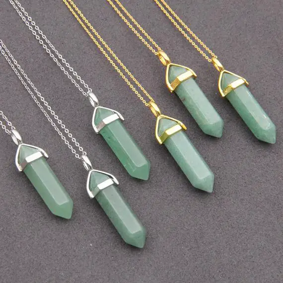 Green Aventurine Necklace,green Aventurine Pendant,charms Necklace,boho Necklace Pendant,wholesale Gemstone Pendants,jewelry Necklace.