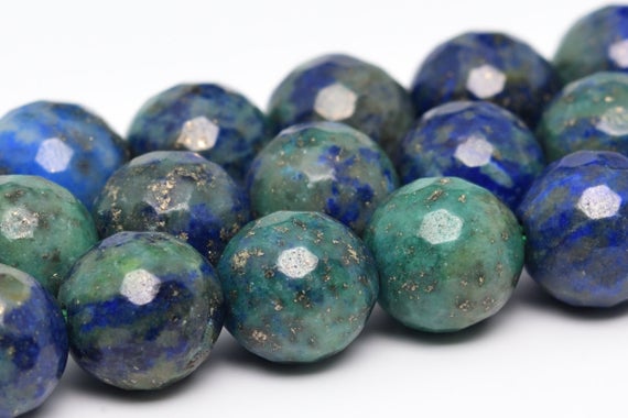 Azurite Beads Grade Aaa Natural Gemstone Micro Faceted Round Loose Beads 6mm 8mm 10mm 12mm Bulk Lot Options