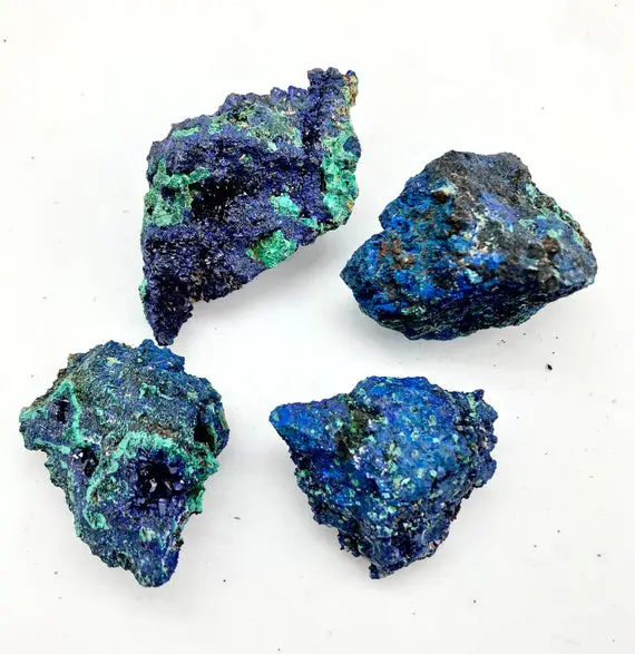 Raw Azurite Crystal - Azurite Malachite Stone - Raw Azurite Stone - Healing Crystals And Stones - Rough Malachite Azurite Crystal