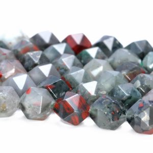 Shop Bloodstone Faceted Beads! 6MM African Blood Stone Beads Star Cut Faceted Grade AAA Genuine Natural Gemstone Loose Beads 7.5" BULK LOT 1,3,5,10 and 50 (80005152 H-M16) | Natural genuine faceted Bloodstone beads for beading and jewelry making.  #jewelry #beads #beadedjewelry #diyjewelry #jewelrymaking #beadstore #beading #affiliate #ad
