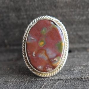 Shop Bloodstone Rings! red bloodstone ring,925 silver ring,natural blood stone ring,blood stone gemstone ring,oval shape ring,gemstone ring | Natural genuine Bloodstone rings, simple unique handcrafted gemstone rings. #rings #jewelry #shopping #gift #handmade #fashion #style #affiliate #ad