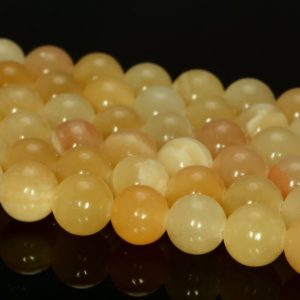 6mm Natural Rare Honey Calcite Gemstone Grade AA Yellow Orange Smooth Round Loose Beads 15.5 inch Full Strand (80005161-458) | Natural genuine beads Gemstone beads for beading and jewelry making.  #jewelry #beads #beadedjewelry #diyjewelry #jewelrymaking #beadstore #beading #affiliate #ad