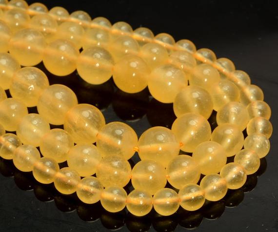 Rare Genuine Yellow Calcite Gemstone Grade Aaa Round 6mm 8mm 10mm Loose Beads (a256)