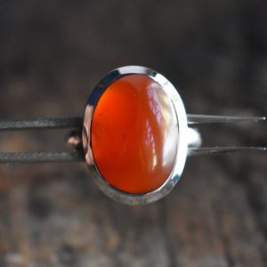 Shop Carnelian Rings! carnelian ring,carnelian gemstone ring,oval shape ring,925 silver ring,natural carnelian ring,gemstone ring | Natural genuine Carnelian rings, simple unique handcrafted gemstone rings. #rings #jewelry #shopping #gift #handmade #fashion #style #affiliate #ad