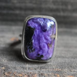 Shop Charoite Rings! natural charoite ring,925 silver ring,charoite ring,natural purple charoite ring,purple charoite gemstone ring,charoite ring,gemstone ring | Natural genuine Charoite rings, simple unique handcrafted gemstone rings. #rings #jewelry #shopping #gift #handmade #fashion #style #affiliate #ad