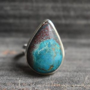 Shop Chrysocolla Rings! natural chrysocolla ring,chrysocolla ring,925 silver ring,green chrysocolla ring,chrysocolla gemstone ring,drop shape ring,gemstone ring | Natural genuine Chrysocolla rings, simple unique handcrafted gemstone rings. #rings #jewelry #shopping #gift #handmade #fashion #style #affiliate #ad