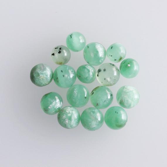 Green Chrysoprase Cabochon Gemstone Natural 3 Mm To 25 Mm Round Flat Back Calibrated Loose Gemstones Lot For Earring Ring And Jewelry Making