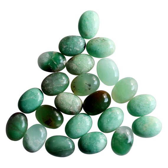 Natural Green Chrysoprase, Aaa Grade, Oval Chrysoprase Gemstones, Flat Back Chrysoprase Cabochon, Green Cabochon, Calibrated Size Available