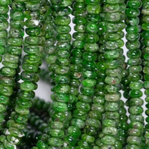 Shop Diopside Beads! 5x3mm Chrome Diopside Gemstone Grade AA Deep Green Rondelle Loose Beads 7.5 inch Half Strand (80004181-912) | Natural genuine beads Diopside beads for beading and jewelry making.  #jewelry #beads #beadedjewelry #diyjewelry #jewelrymaking #beadstore #beading #affiliate #ad
