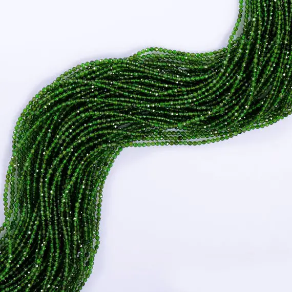 Chrome Diopside Bead Diopside Beads Chrome Beads Green Diopside Natural Chrome Genuine Chrome Round Beads 3mm For Making Jewelry