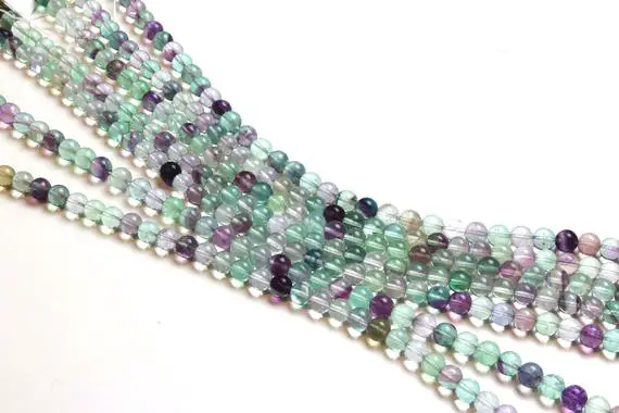 Round Fluorite Beads,gemstone Beads,semiprecious Beads,unique Beads,strand Beads,diy Jewelry Making,supplies For Jewelry, Aa Quality