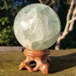 Green Fluorite Sphere – Reiki Charged – Powerful Energy – Concentration – Focus – Clarity – Crystal for ADHD Support – Motivation #6 | Natural genuine stones & crystals in various shapes & sizes. Buy raw cut, tumbled, or polished gemstones for making jewelry or crystal healing energy vibration raising reiki stones. #crystals #gemstones #crystalhealing #crystalsandgemstones #energyhealing #affiliate #ad