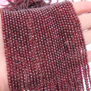 Shop Garnet Faceted Beads! 2mm 3mm 4mm Natural Rhodolite Garnet Semi Precious Round  Faceted Stone.Loose Beads,High Quality Garnet Faceted Gemstone Jewelry Beads. | Natural genuine faceted Garnet beads for beading and jewelry making.  #jewelry #beads #beadedjewelry #diyjewelry #jewelrymaking #beadstore #beading #affiliate #ad