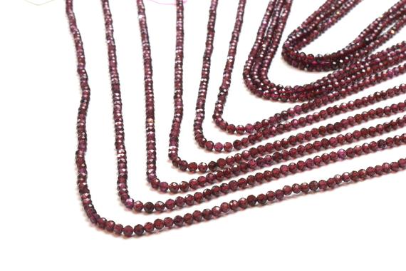 3mm Aa Garnet Beads,semiprecious Beads,faceted Beads,gemstone Beads,january Birthstone Beads,garnet Jewelry Beads,wholesale - 16" Strand