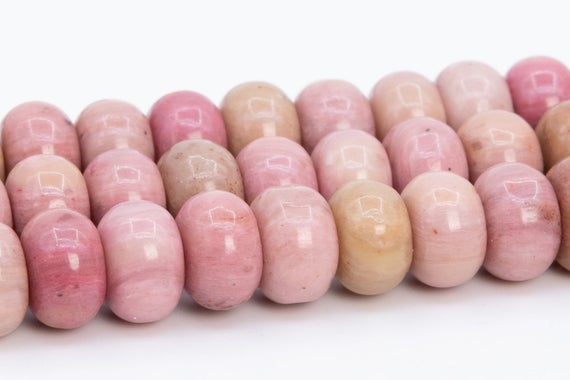 Haitian Flower Rhodonite Beads Grade Aaa Genuine Natural Gemstone Rondelle Loose Beads 6mm 8mm Bulk Lot Options