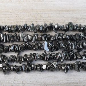 Shop Hematite Chip & Nugget Beads! Hematite Chips / Beads – Natural Gemstone Chips – Long Strand | Natural genuine chip Hematite beads for beading and jewelry making.  #jewelry #beads #beadedjewelry #diyjewelry #jewelrymaking #beadstore #beading #affiliate #ad
