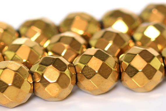 Gold Hematite Beads Grade Aaa Natural Gemstone Faceted Round Loose Beads 2mm  4mm 6mm 8mm Bulk Lot Options