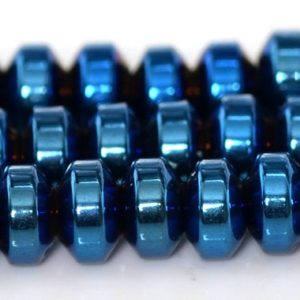 Shop Hematite Rondelle Beads! 3x2MM Blue Hematite Beads Grade AAA Natural Gemstone Full Strand Rondelle Loose Beads 15.5" BULK LOT 1,3,5,10 and 50 (101398-526) | Natural genuine rondelle Hematite beads for beading and jewelry making.  #jewelry #beads #beadedjewelry #diyjewelry #jewelrymaking #beadstore #beading #affiliate #ad