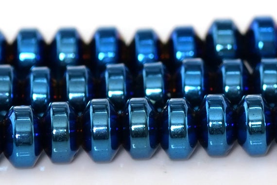 3x2mm Blue Hematite Beads Grade Aaa Natural Gemstone Full Strand Rondelle Loose Beads 15.5" Bulk Lot 1,3,5,10 And 50 (101398-526)