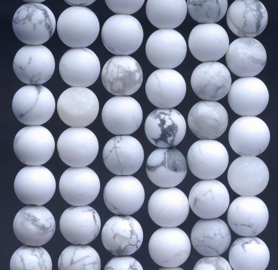 8mm Matte Howlite Gemstone Round Loose Beads 15 Inch Full Strand (80002310-m12)