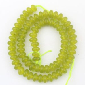 Shop Jade Bead Shapes! 4X6mm Apple Green Jade Beads ,Full Strand,Green Rondelle Stone Beads ,Spacer Beads,Loose Gemstone beads–15  inches—70 Pieces—EBT103 | Natural genuine other-shape Jade beads for beading and jewelry making.  #jewelry #beads #beadedjewelry #diyjewelry #jewelrymaking #beadstore #beading #affiliate #ad