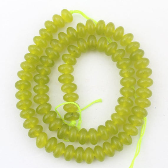 4x6mm Apple Green Jade Beads ,full Strand,green Rondelle Stone Beads ,spacer Beads,loose Gemstone Beads--15  Inches---70 Pieces---ebt103
